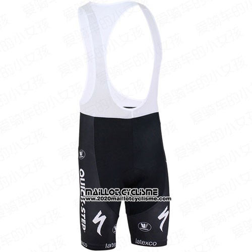 2016 Maillot Ciclismo Etixx Quick Step Noir et Jaune Manches Courtes et Cuissard